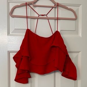 Lulus crop top red size M